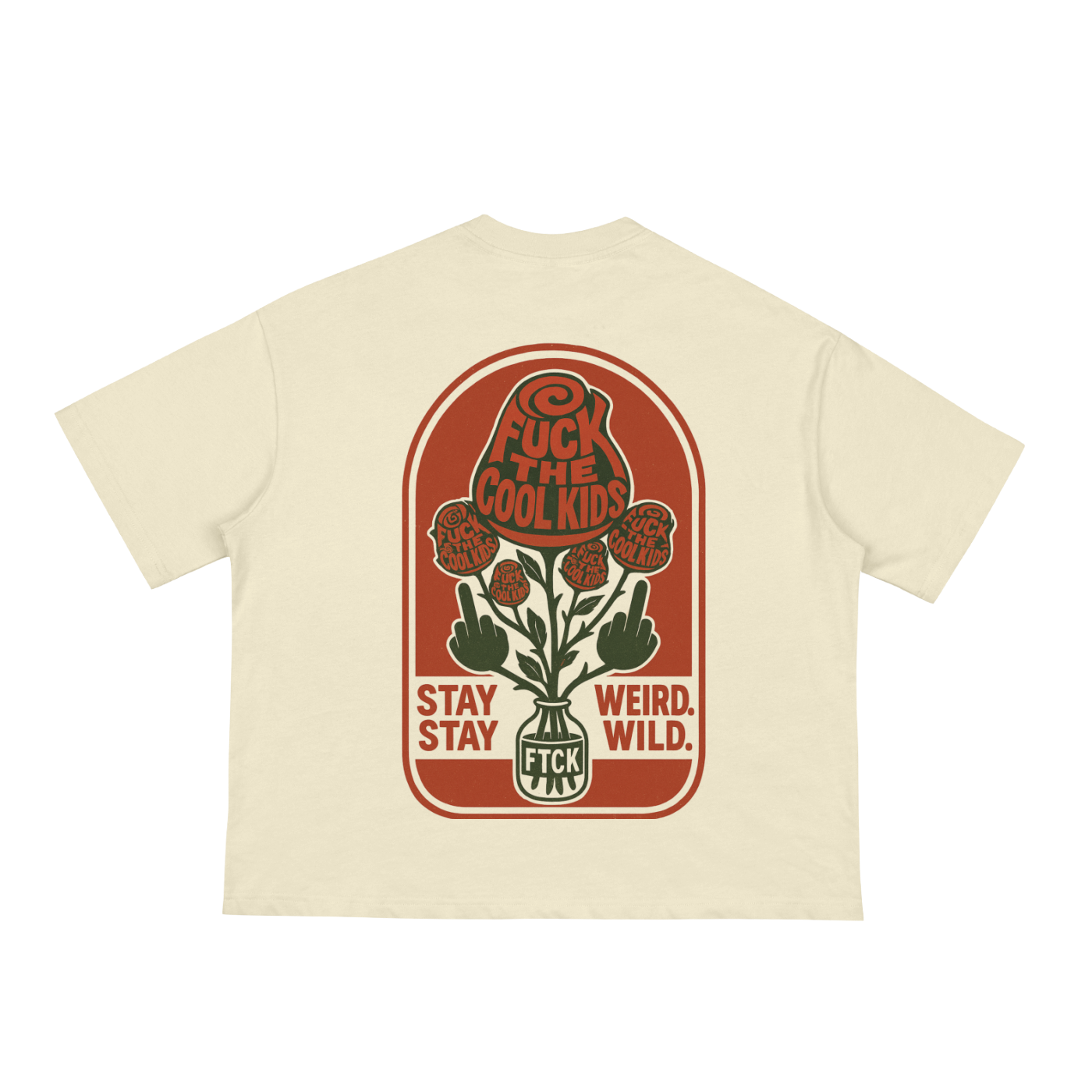 FTCK Classic Boxy Tee – “Stay Weird. Stay Wild.”