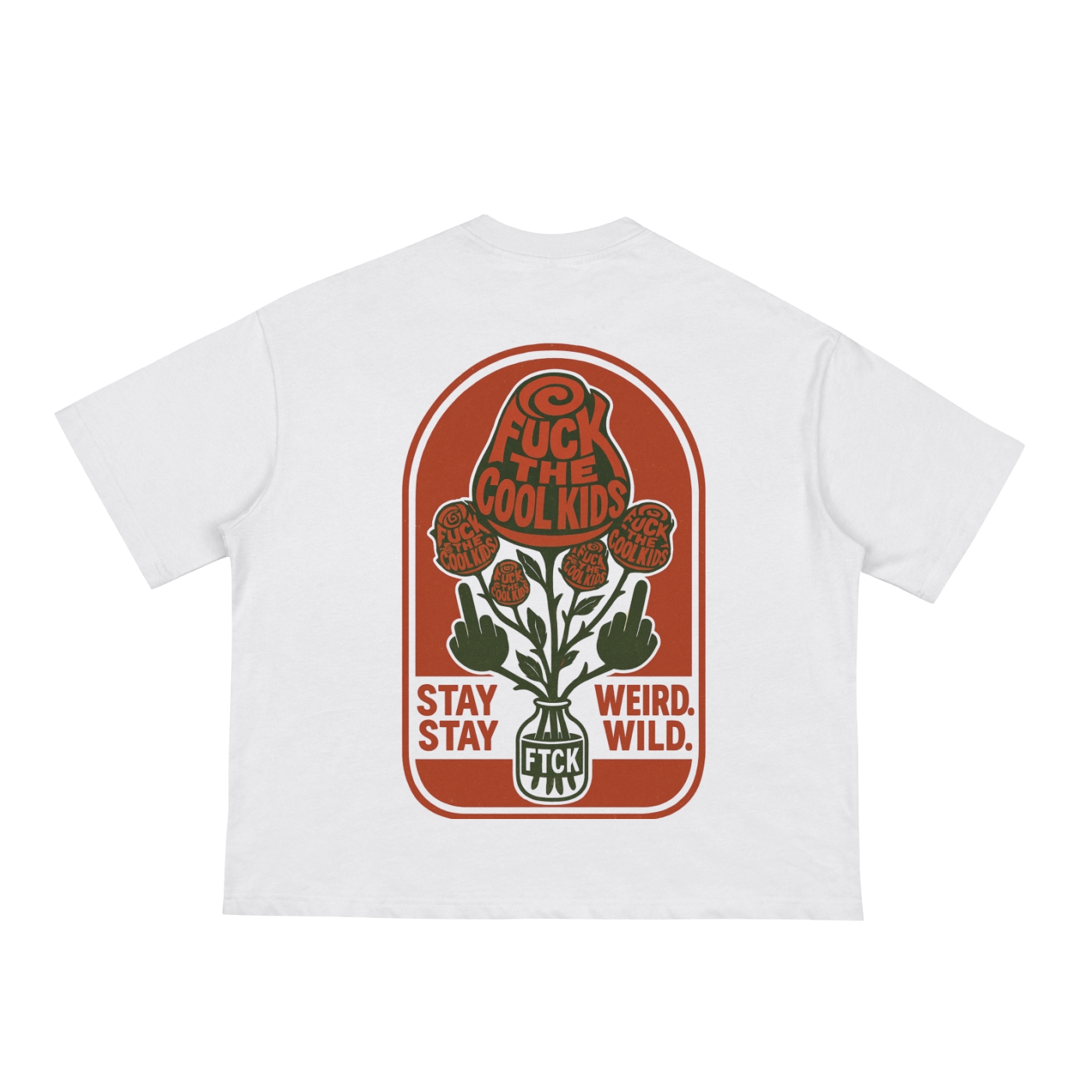 FTCK Classic Boxy Tee – “Stay Weird. Stay Wild.”